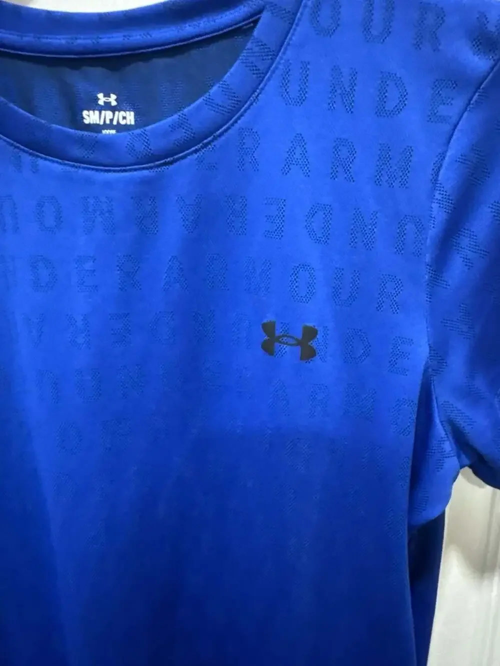 Under Armour Women's Royal Blue Jacquard Logo Tech Short Sleeve T-Shirt Size SM - Picture 5 of 9